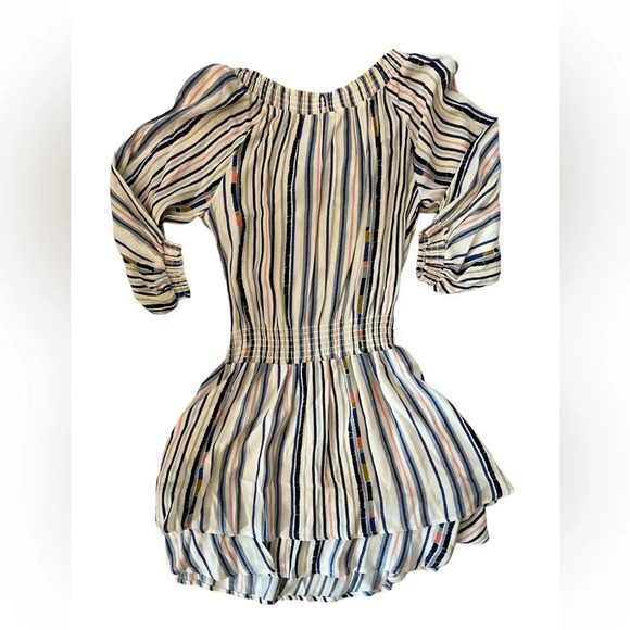 ASTR the Label off the shoulder tiered ruffle tassel dress size small like new - Picture 3 of 8